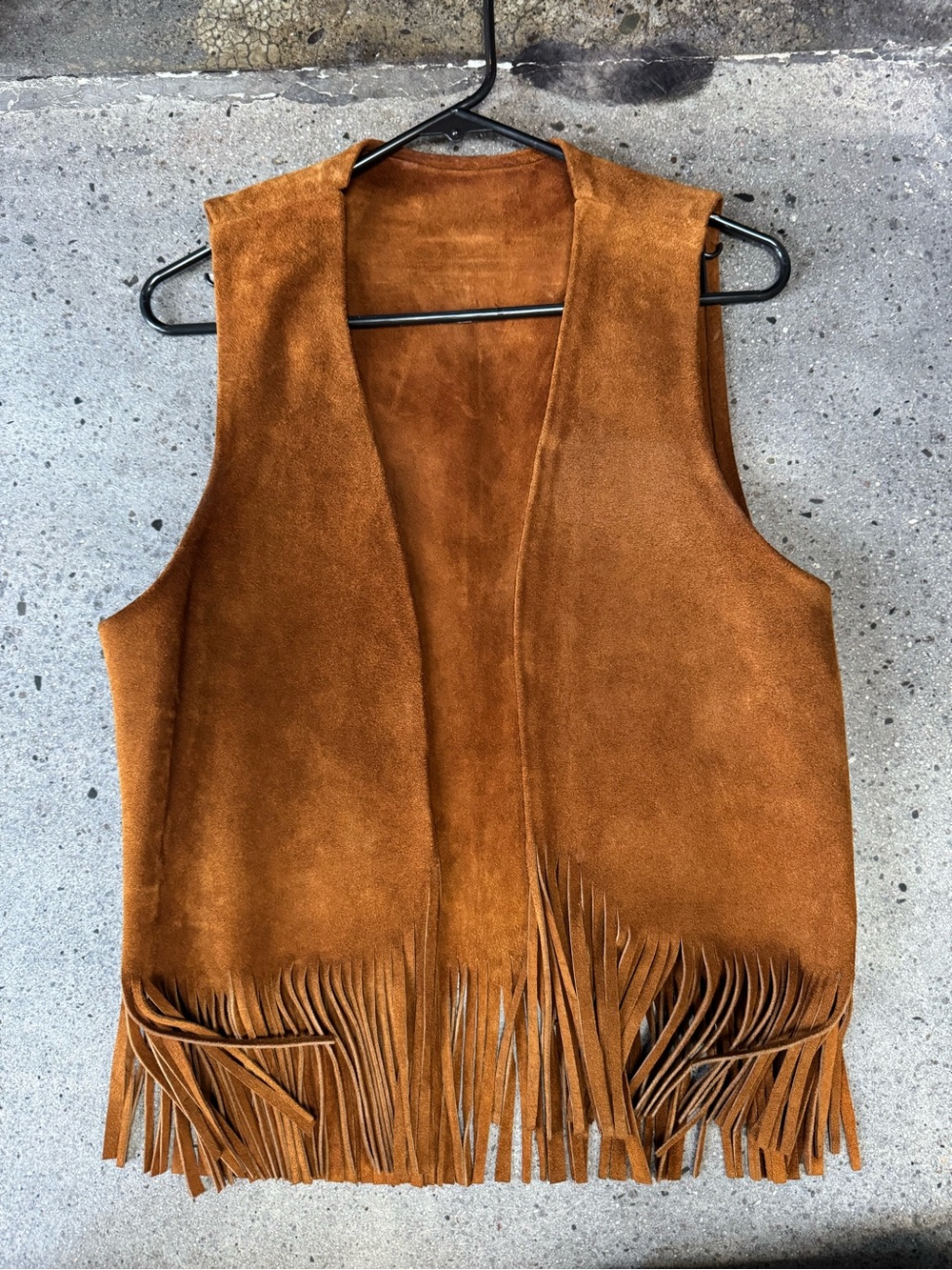 Vintage 70’s Genuine Suede Fringe Vest Handmade